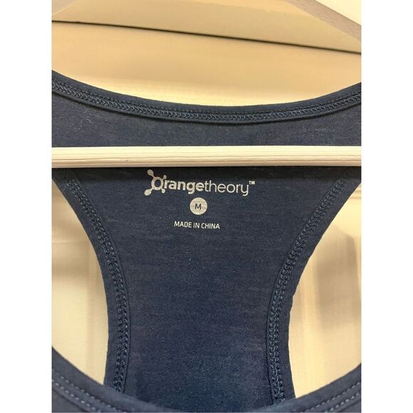 Orange Theory Navy Deep Racer Back T-Shirt sz M EUC - Picture 3 of 4